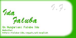 ida faluba business card